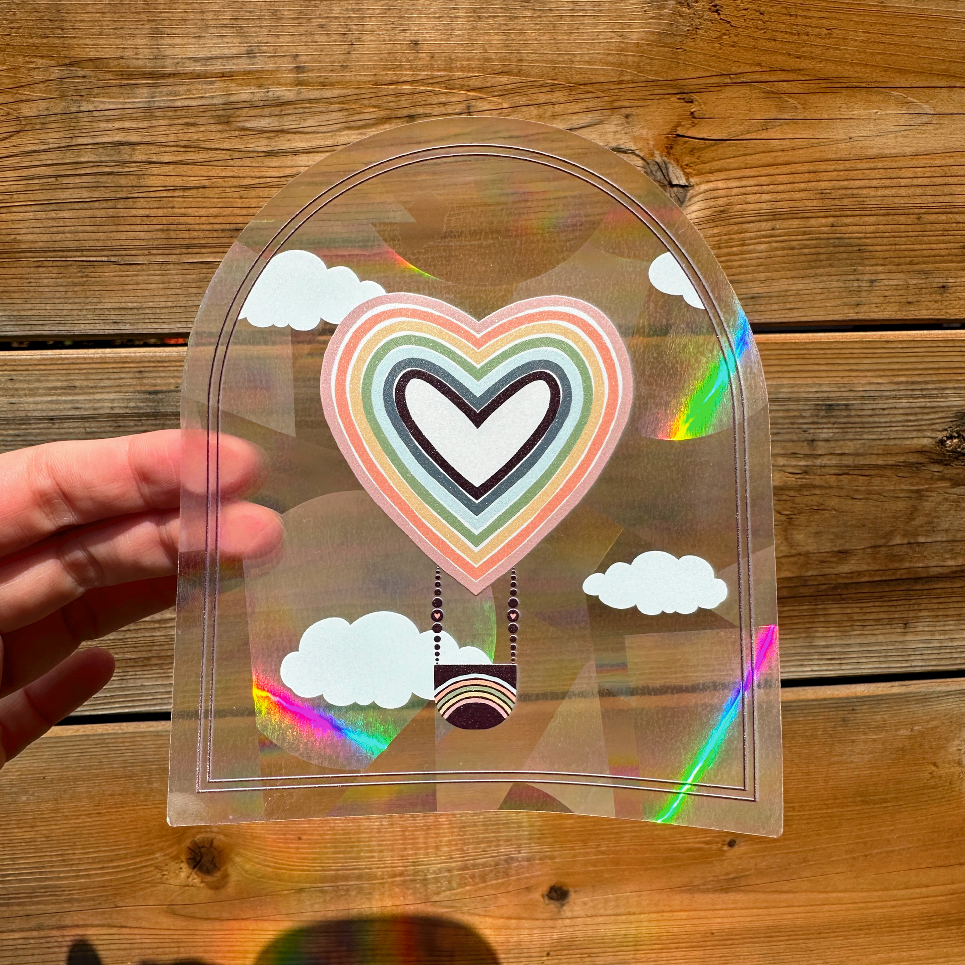 Heart Balloon Suncatcher Sticker – My Sparkling Emporium