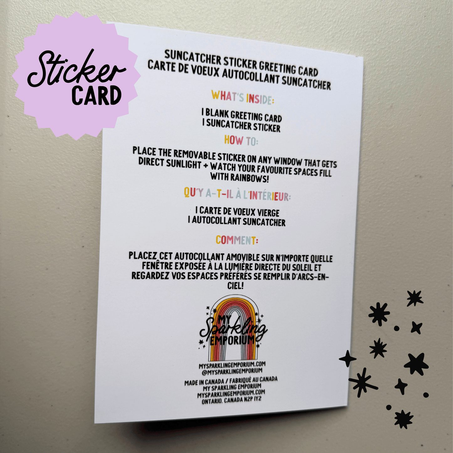 Let It Snow Sticker Greeting Card My Sparkling Emporium