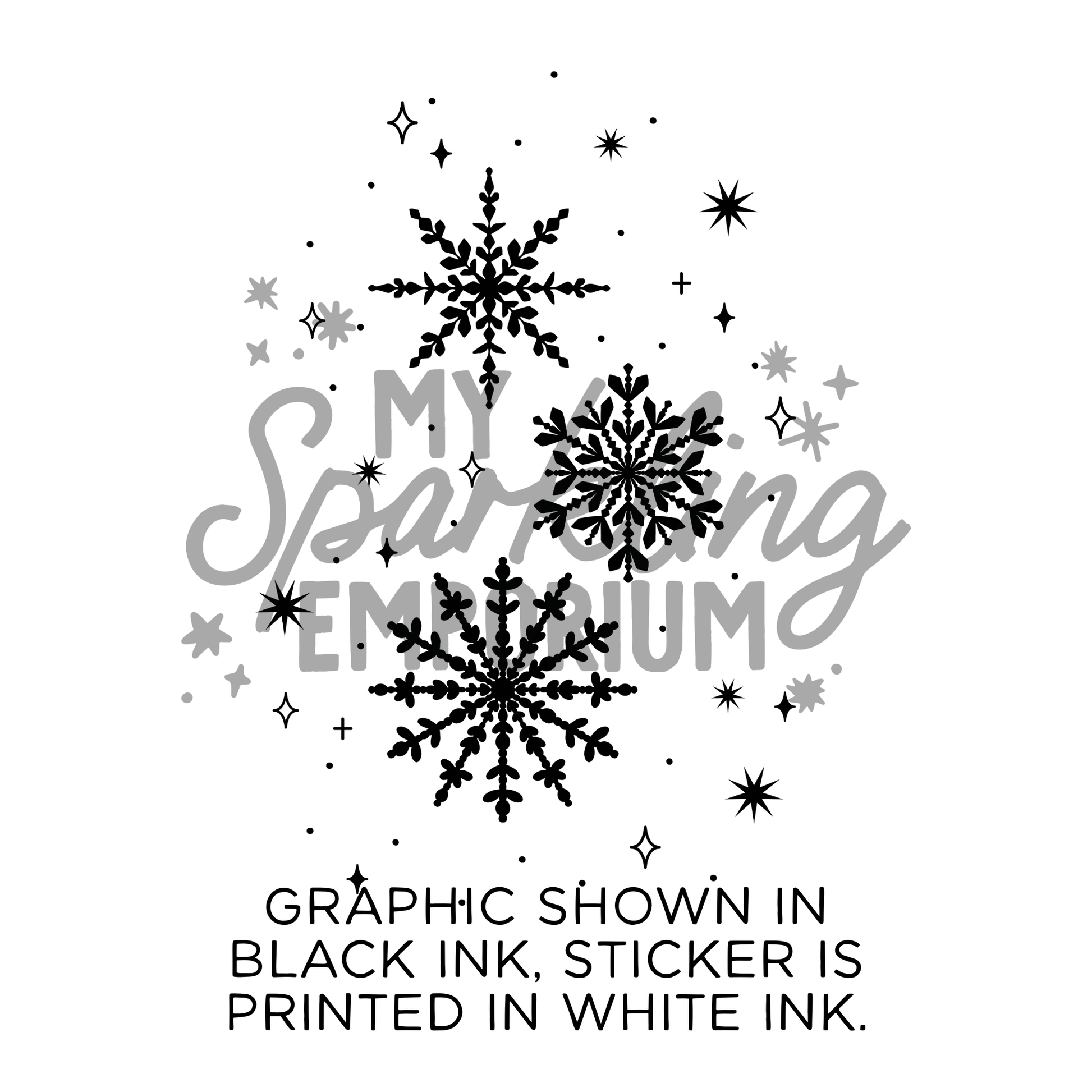 Let It Snow Sticker Greeting Card My Sparkling Emporium