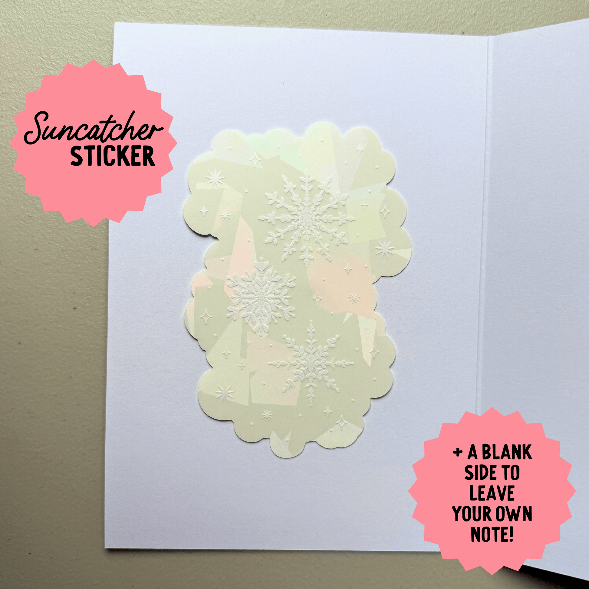 Let It Snow Sticker Greeting Card My Sparkling Emporium