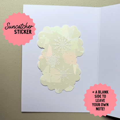 Let It Snow Sticker Greeting Card My Sparkling Emporium