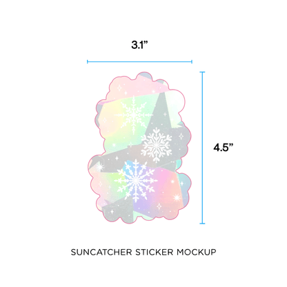 Let It Snow Sticker Greeting Card My Sparkling Emporium