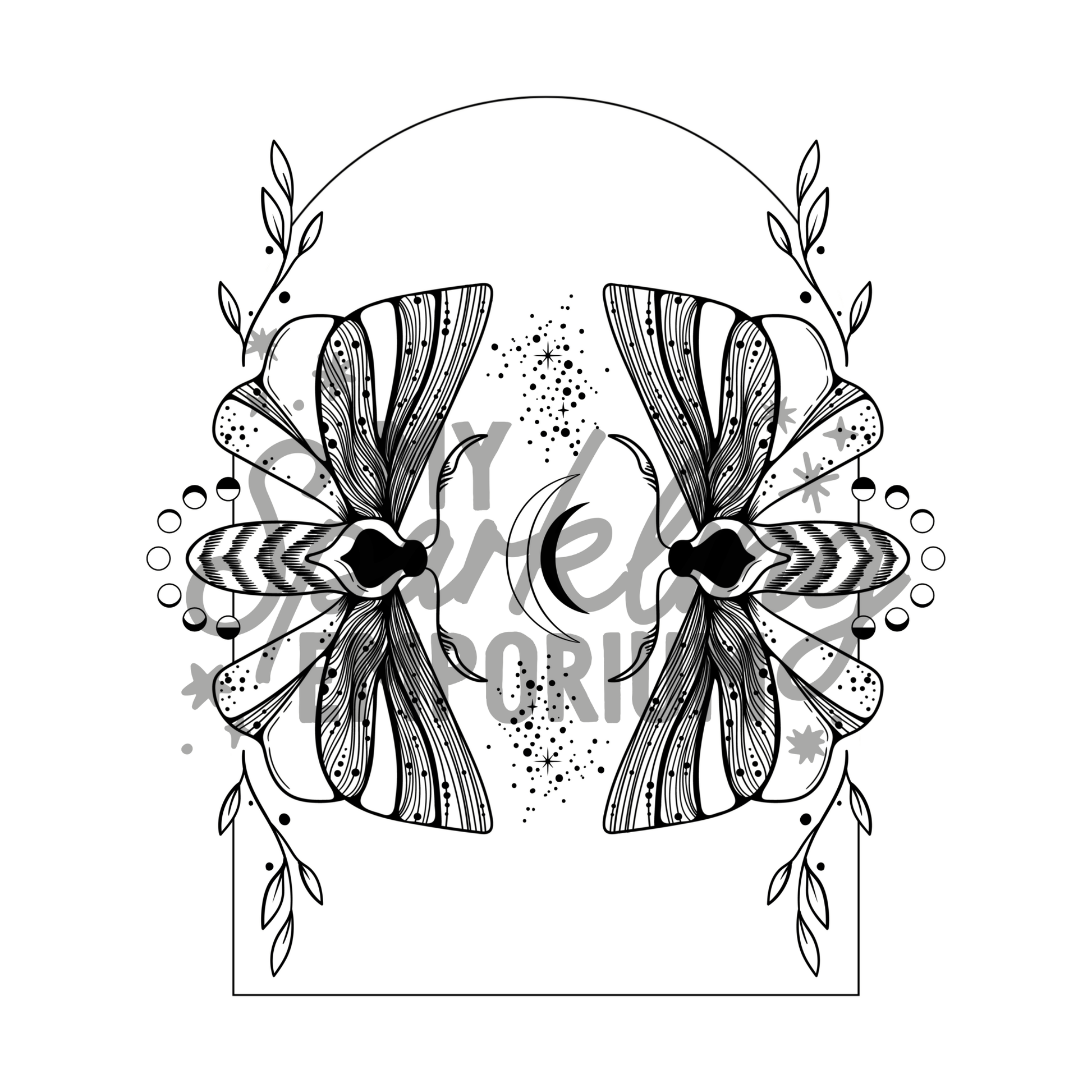 Mirror Moths Poster Print My Sparkling Emporium