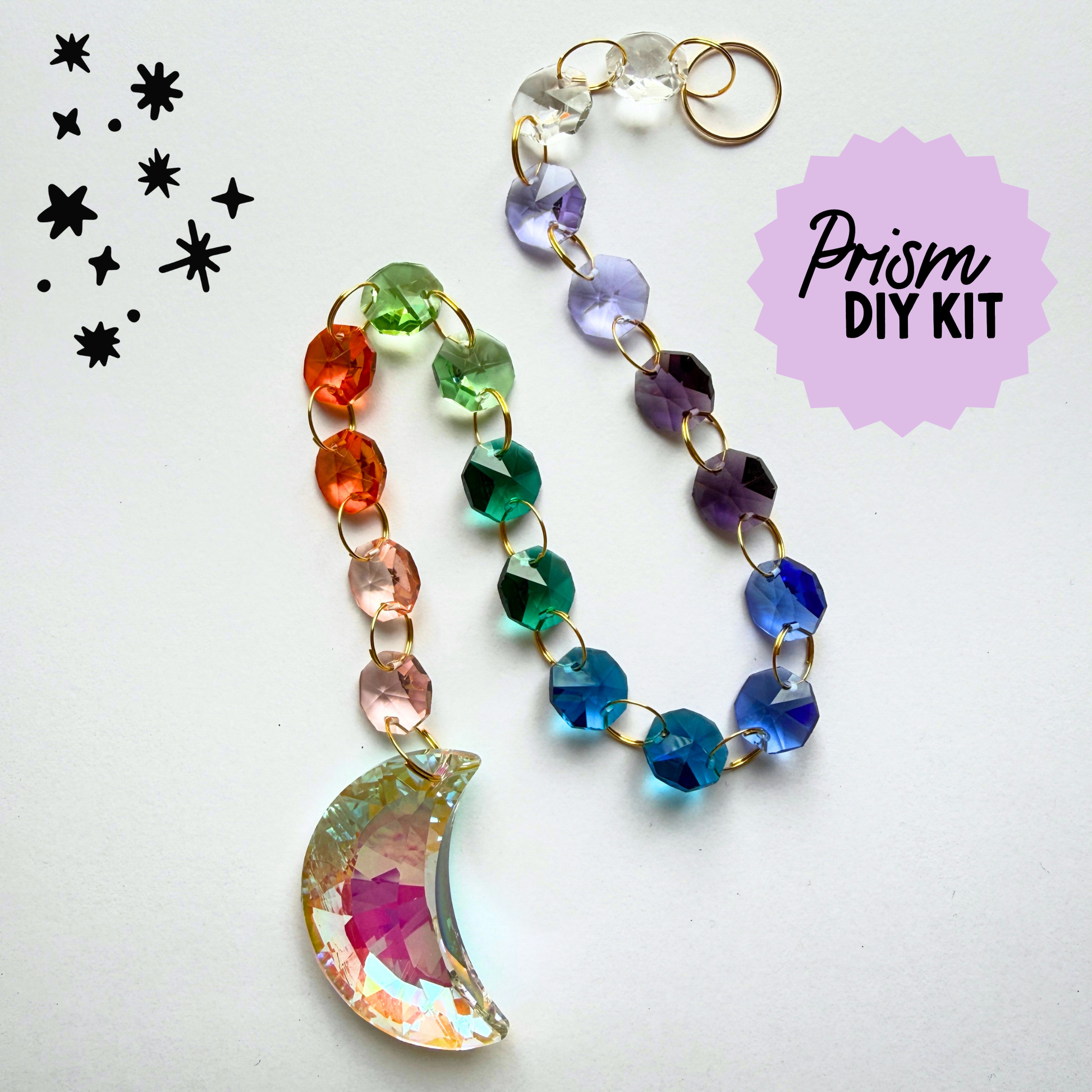 Dark Rainbow Drop Prism Suncatcher Kit My Sparkling Emporium