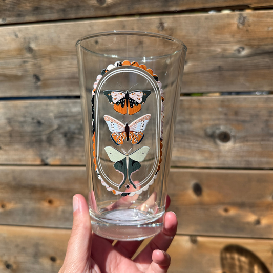 Moth Pint Glass My Sparkling Emporium