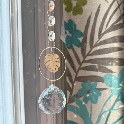 Peachy Palm Prism Suncatcher