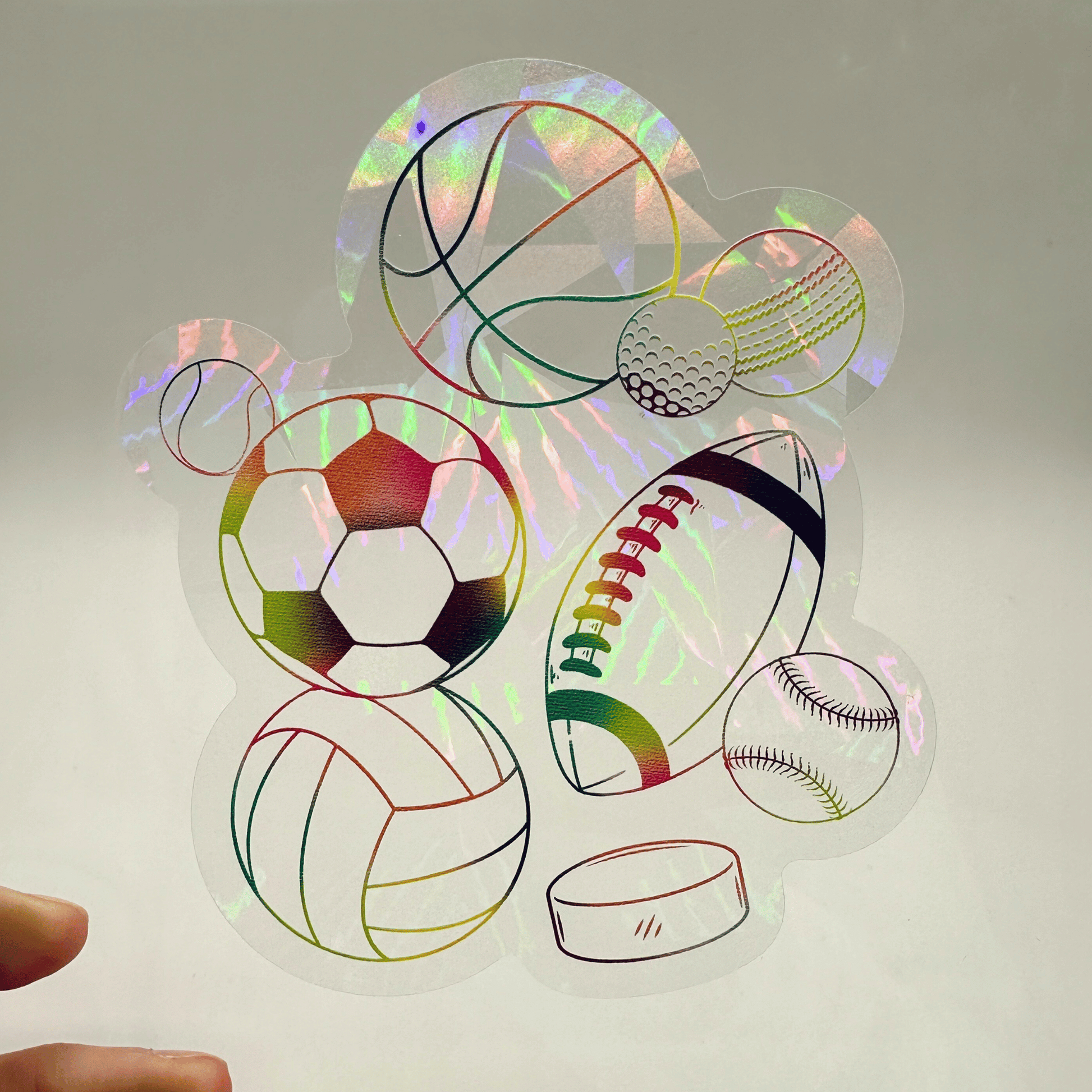 Play Ball Suncatcher Sticker My Sparkling Emporium