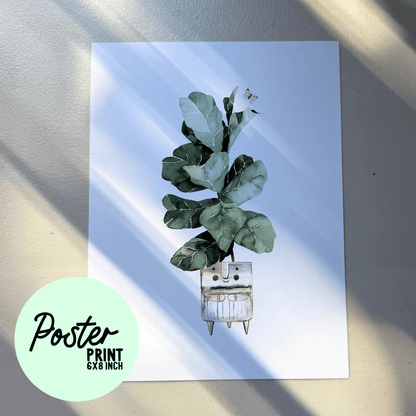 Happy Plant Poster Print My Sparkling Emporium