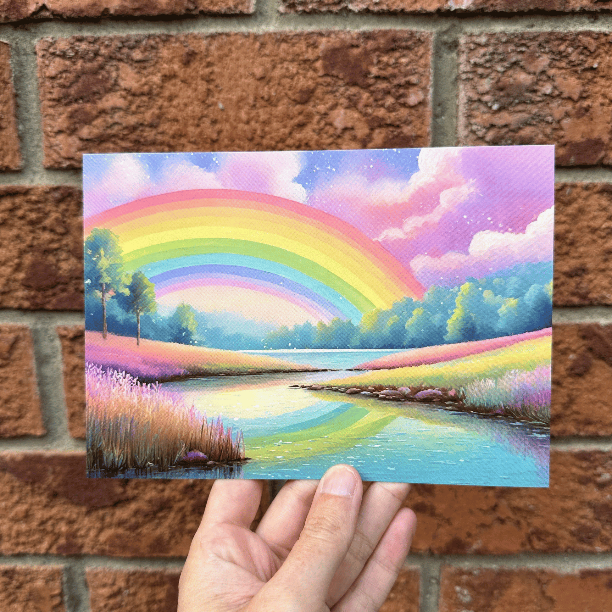 Rainbow Marsh Postcard Print My Sparkling Emporium