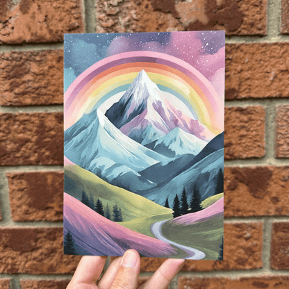 Rainbow Mountain Postcard Print My Sparkling Emporium