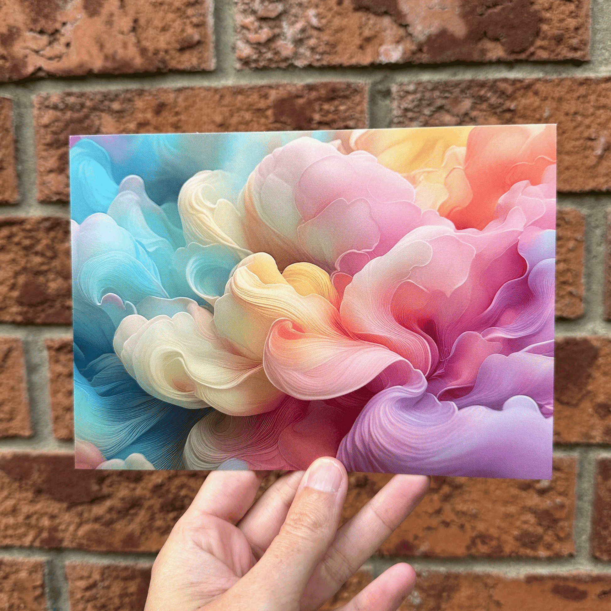 Rainbow Puffs Postcard Print My Sparkling Emporium