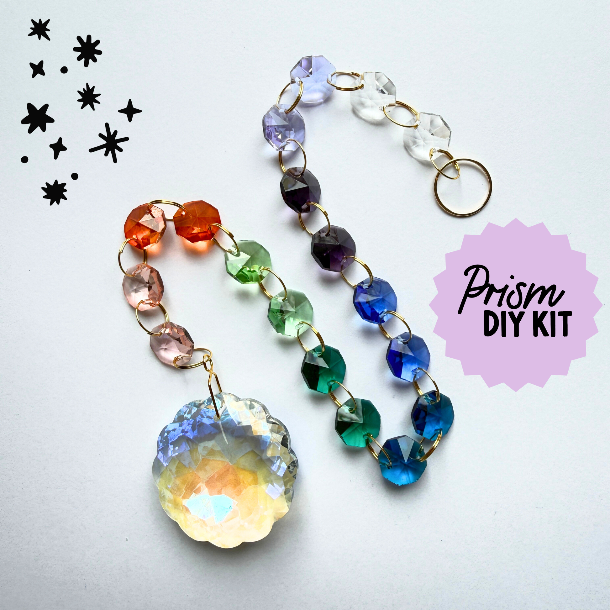 Iridescent Scallop Prism Suncatcher Kit My Sparkling Emporium