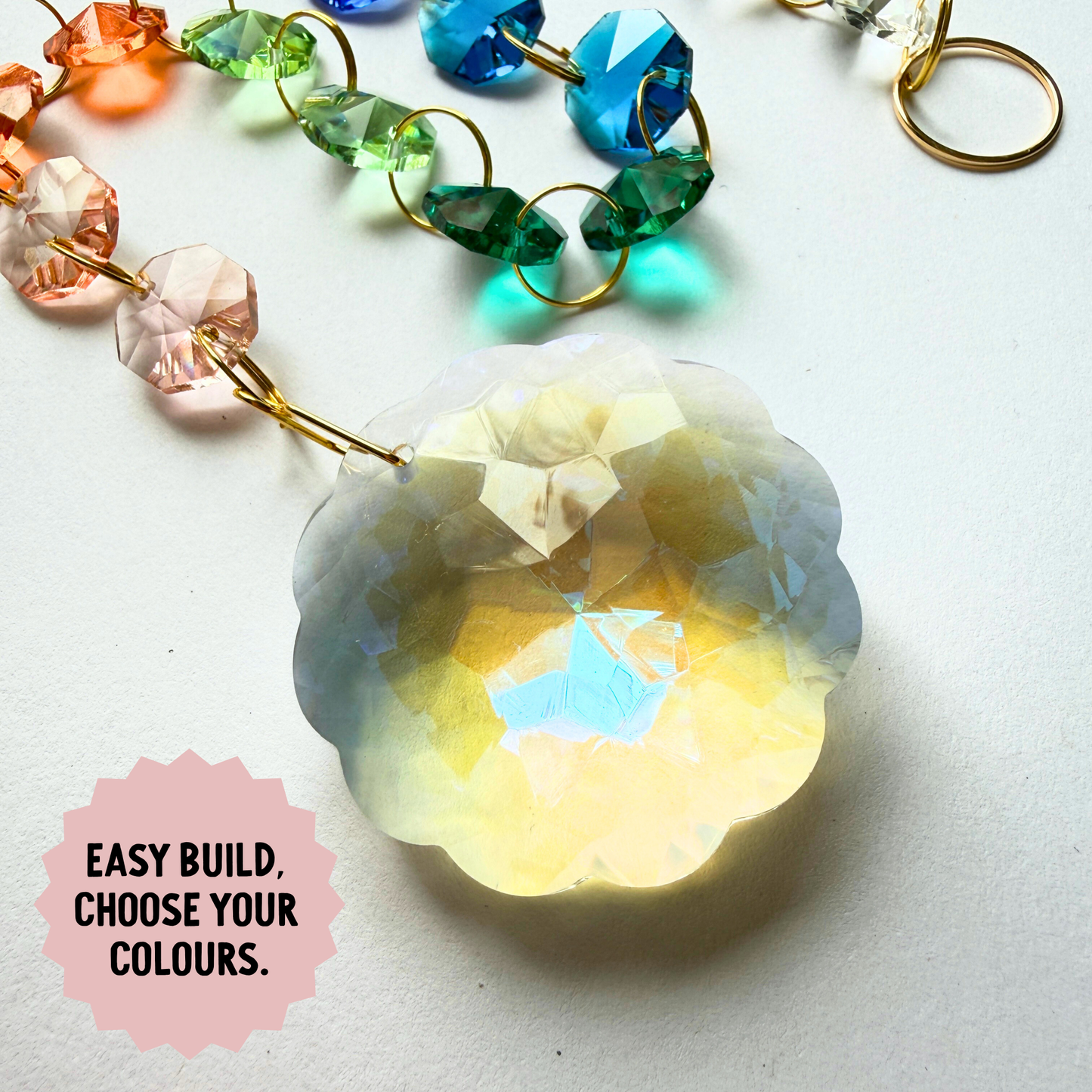 Iridescent Scallop Prism Suncatcher Kit My Sparkling Emporium