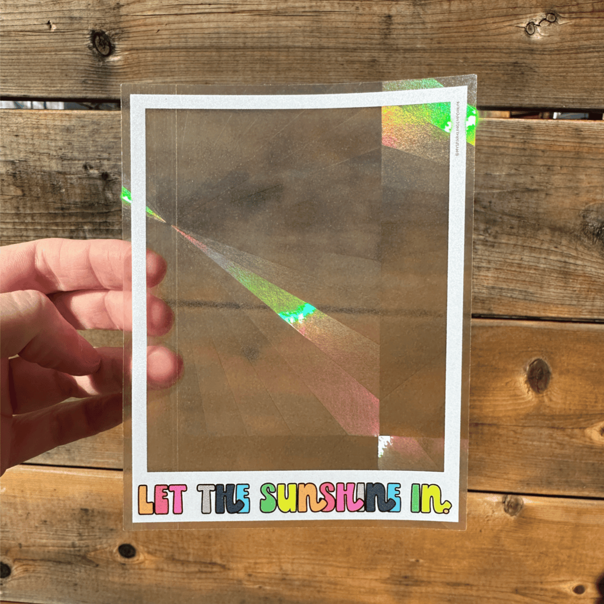 Snapshot Suncatcher Sticker – My Sparkling Emporium