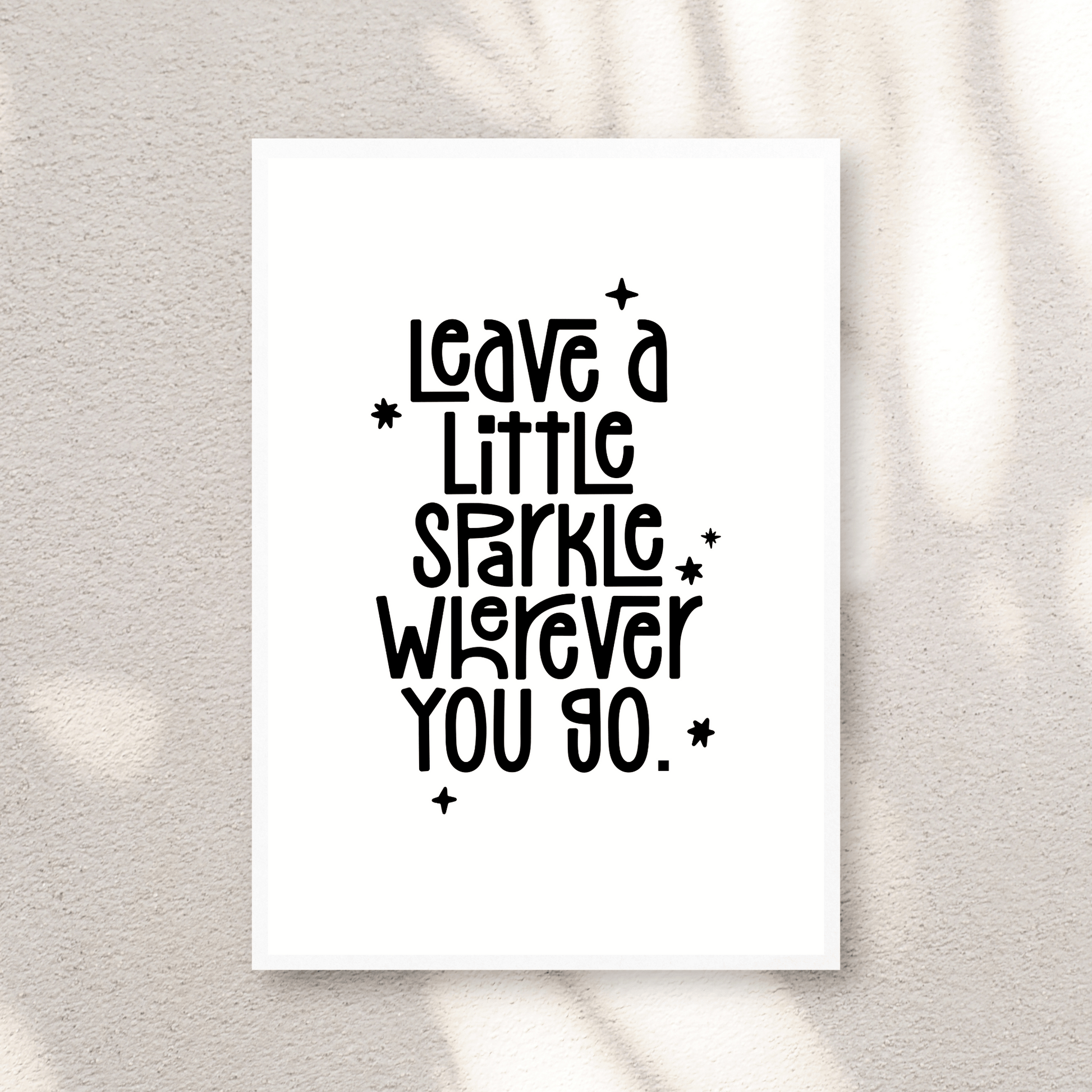 Leave a Little Sparkle Digital Poster My Sparkling Emporium