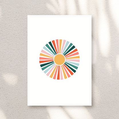 Groovy Sun Digital Poster My Sparkling Emporium