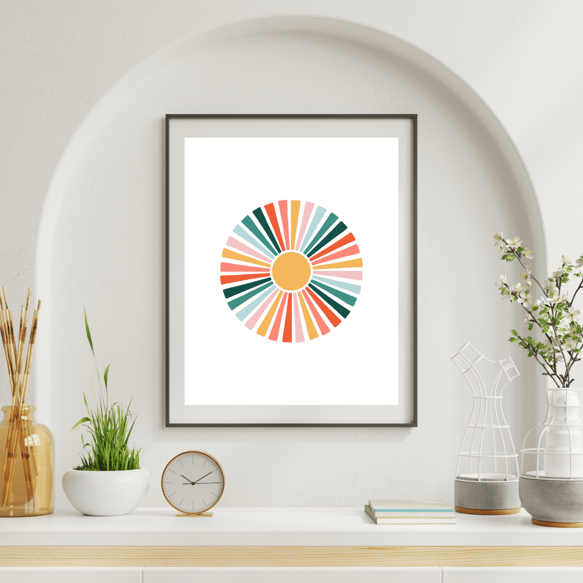 Groovy Sun Digital Poster My Sparkling Emporium