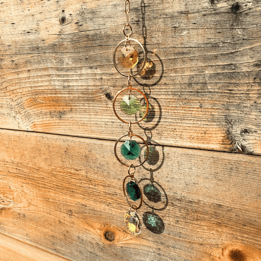 Seafoam Dots Prism Suncatcher My Sparkling Emporium