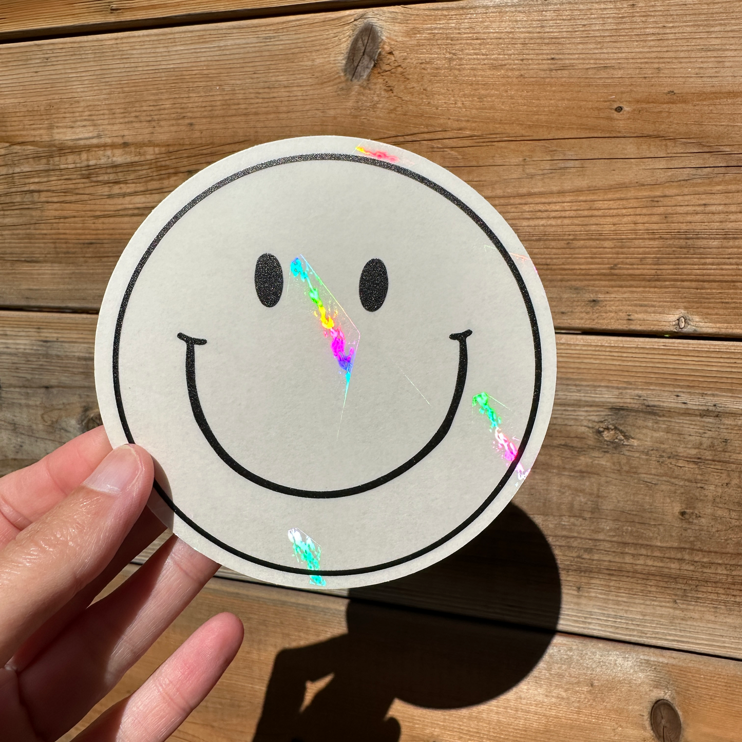 Happy Face Suncatcher Sticker My Sparkling Emporium