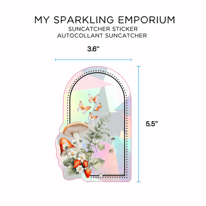 Strawberry Garden Suncatcher Sticker My Sparkling Emporium