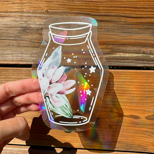Tiny Terrarium Suncatcher Sticker My Sparkling Emporium