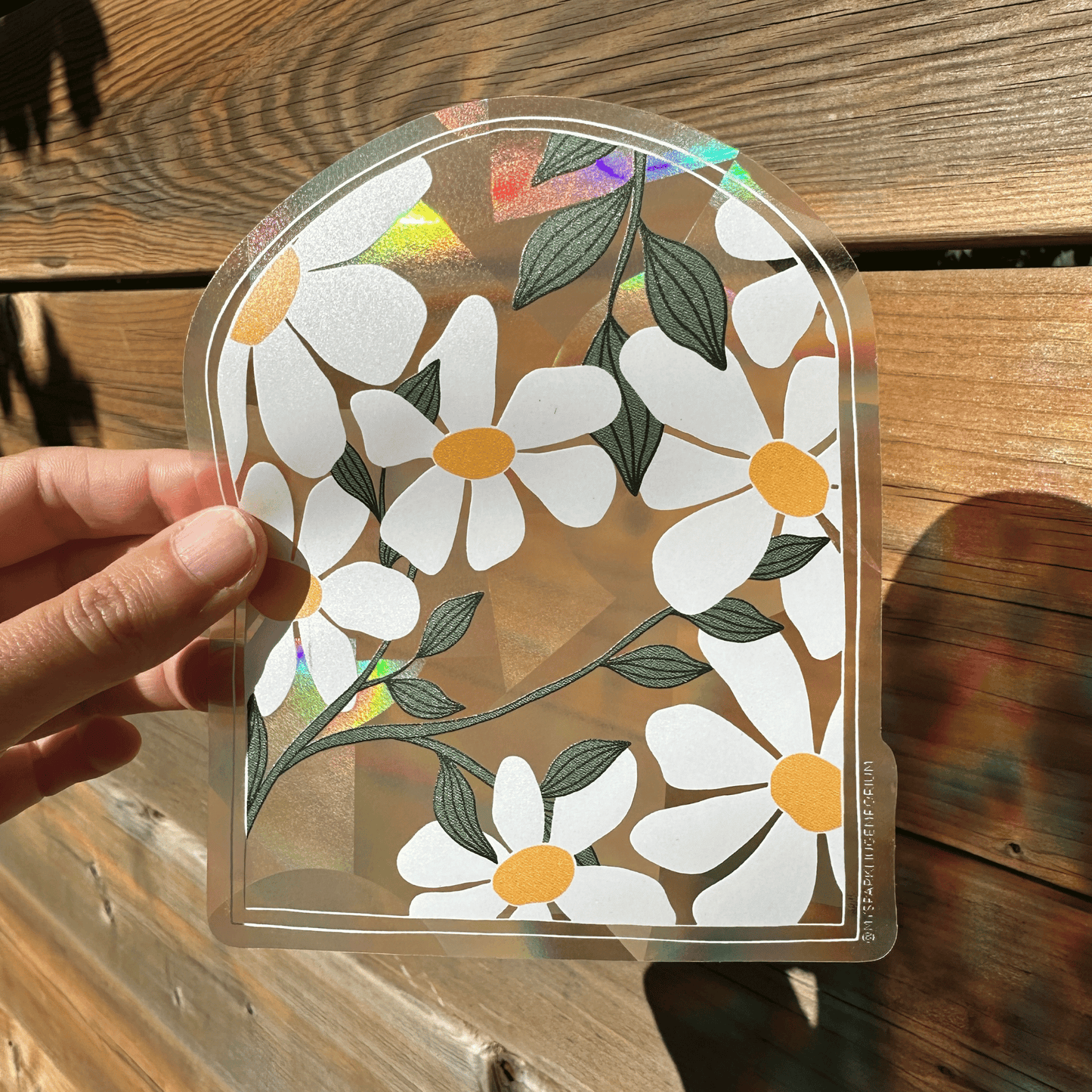 Daisy Suncatcher Sticker My Sparkling Emporium