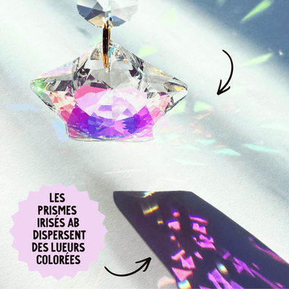 Iridescent Crescent Moon Prism Suncatcher Kit My Sparkling Emporium