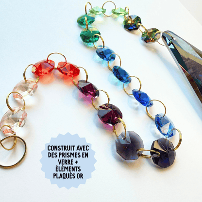 Cosmic Dark Rainbow Drop Sparkle Suncatcher My Sparkling Emporium