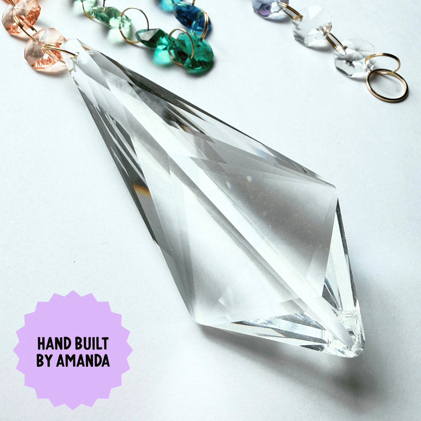 Cosmic Dark Rainbow Geo Sparkle Suncatcher My Sparkling Emporium