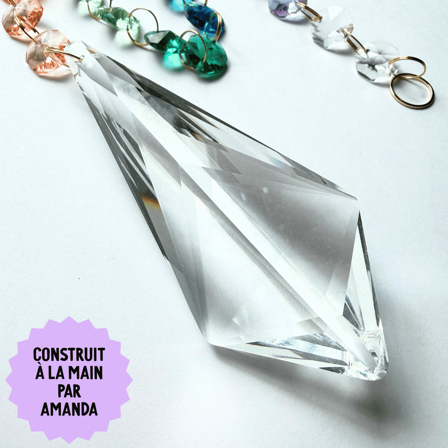 Cosmic Dark Rainbow Geo Sparkle Suncatcher My Sparkling Emporium