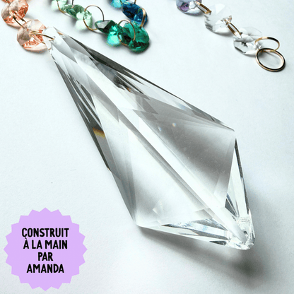 Cosmic Dark Rainbow Geo Sparkle Suncatcher My Sparkling Emporium