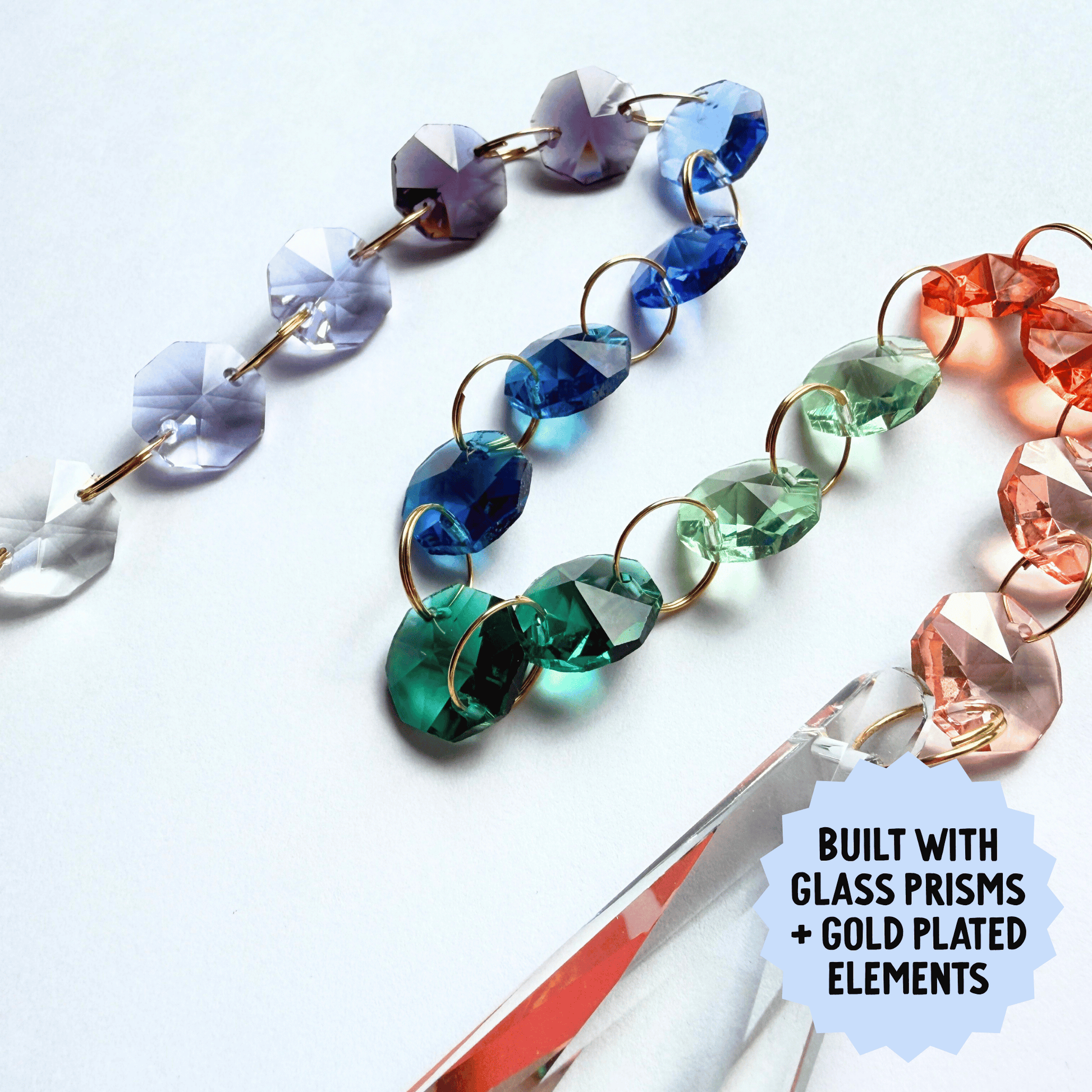 Cosmic Dark Rainbow Geo Sparkle Suncatcher My Sparkling Emporium