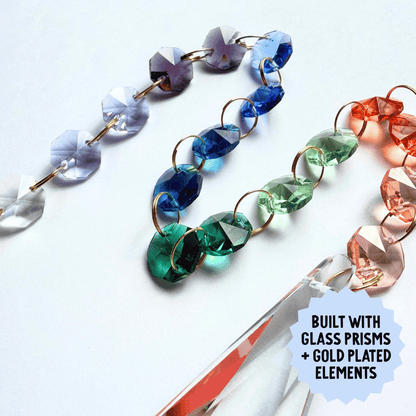 Cosmic Dark Rainbow Geo Sparkle Suncatcher My Sparkling Emporium