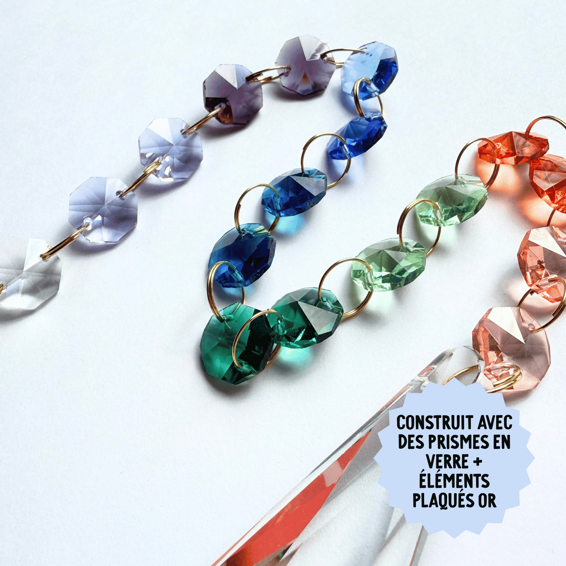 Cosmic Dark Rainbow Geo Sparkle Suncatcher My Sparkling Emporium