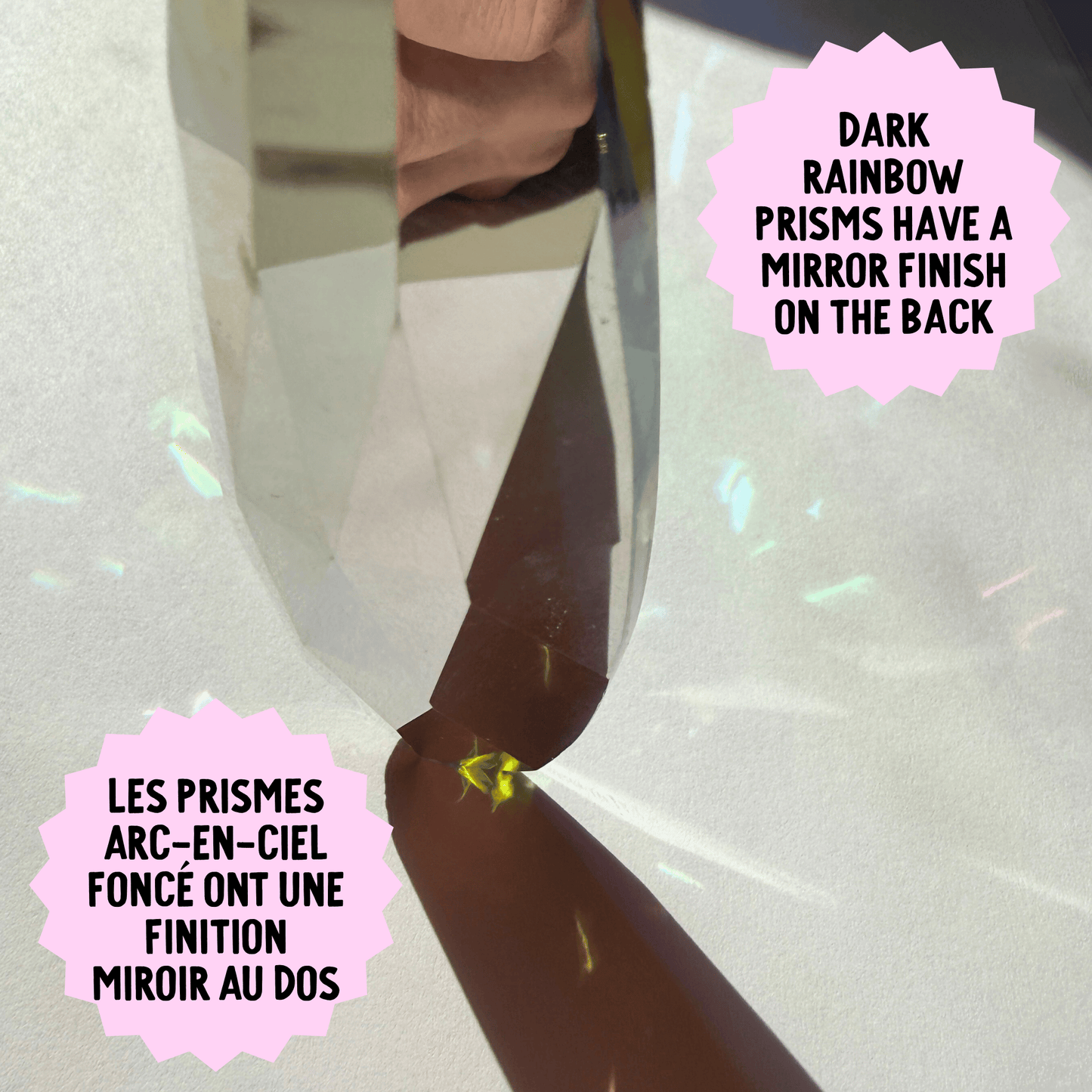 Cosmic Dark Rainbow Drop Sparkle Suncatcher My Sparkling Emporium