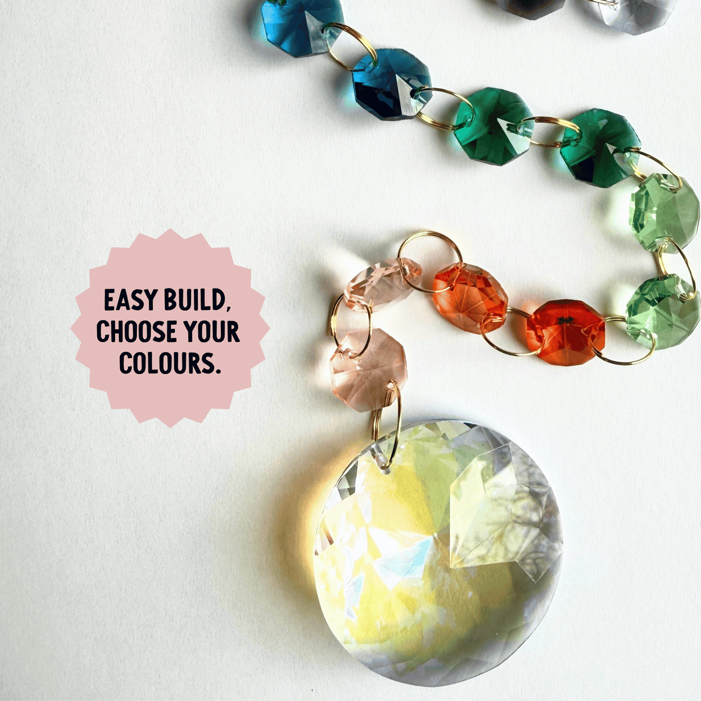 Iridescent Round Prism Suncatcher Kit My Sparkling Emporium