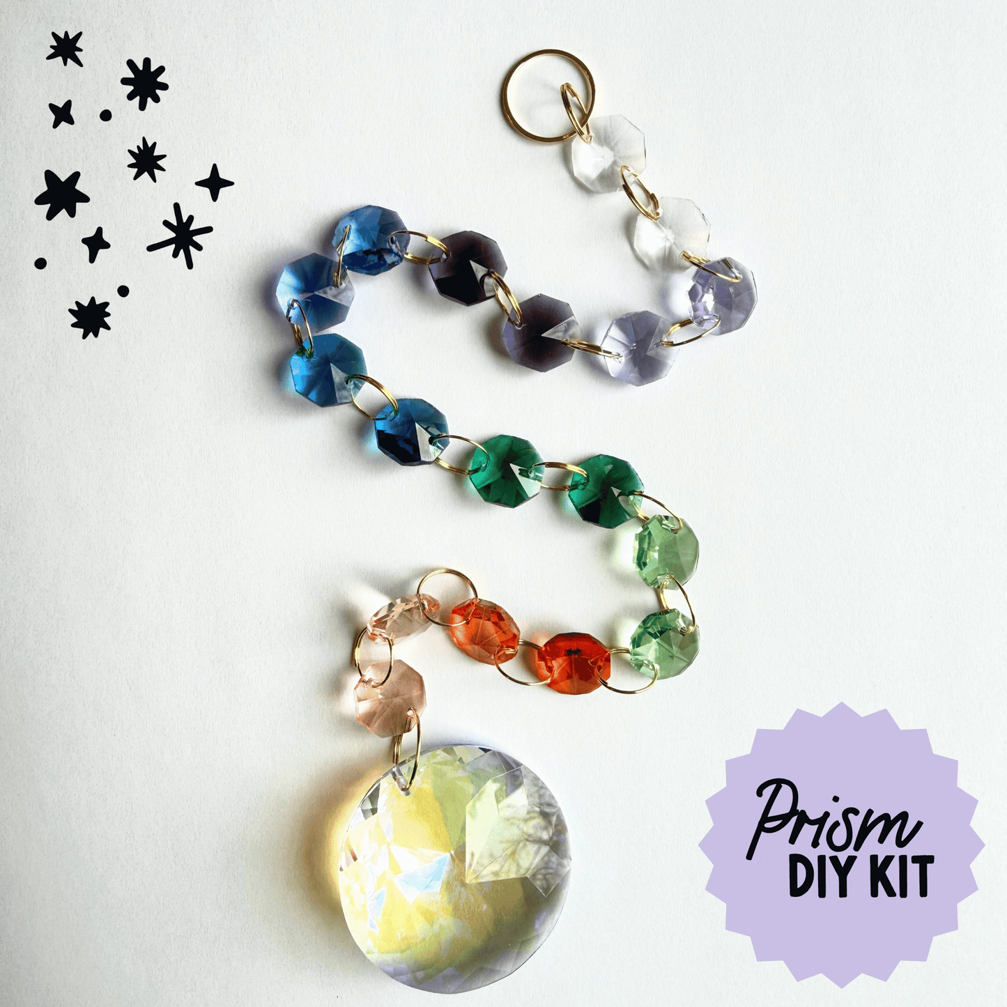 Iridescent Round Prism Suncatcher Kit My Sparkling Emporium