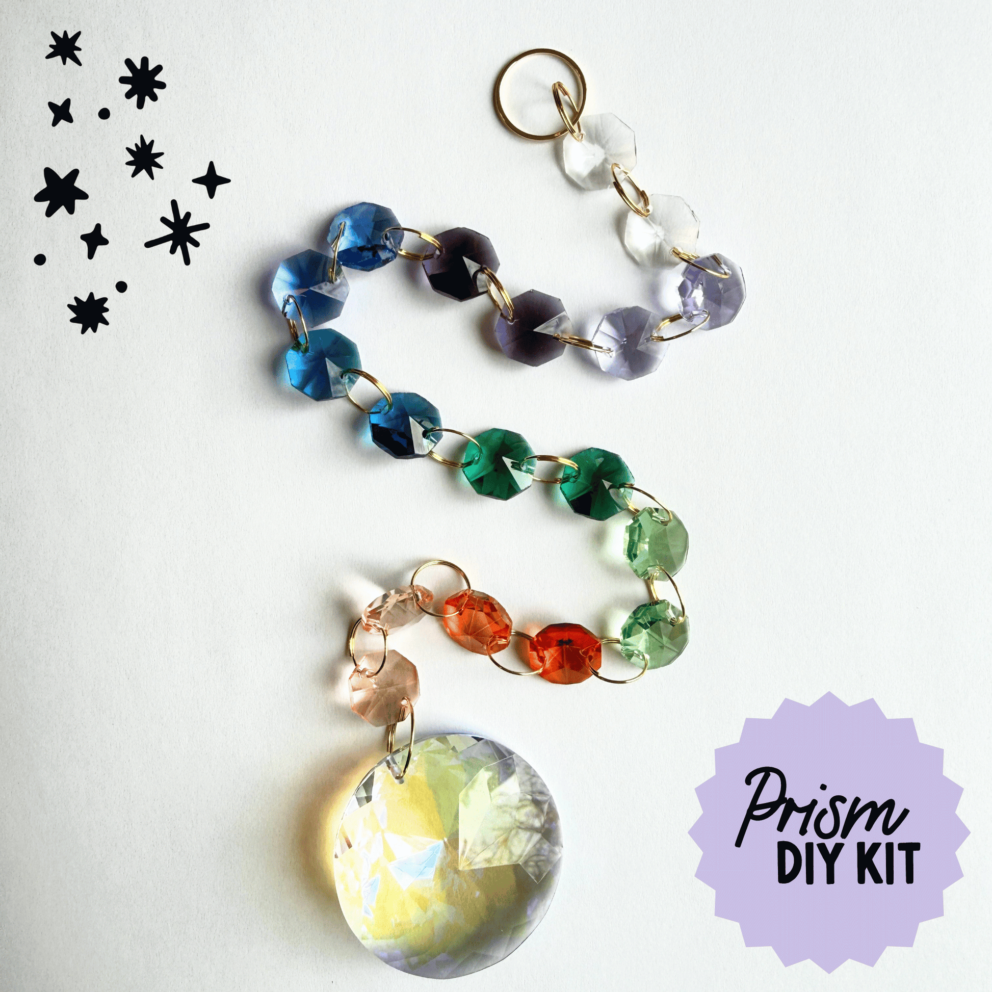 Iridescent Round Prism Suncatcher Kit My Sparkling Emporium