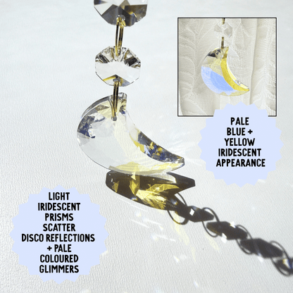 Light Iridescent Crescent Moon Prism Suncatcher Kit My Sparkling Emporium