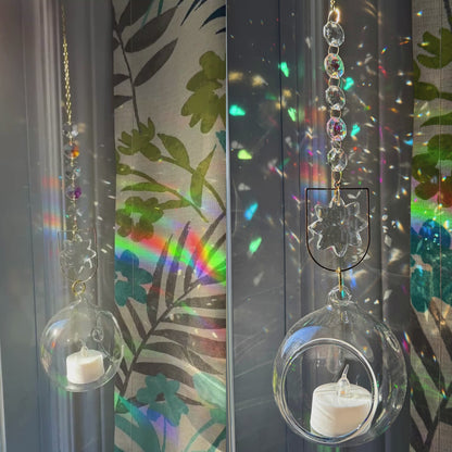 Iced Tealight  Prism Suncatcher