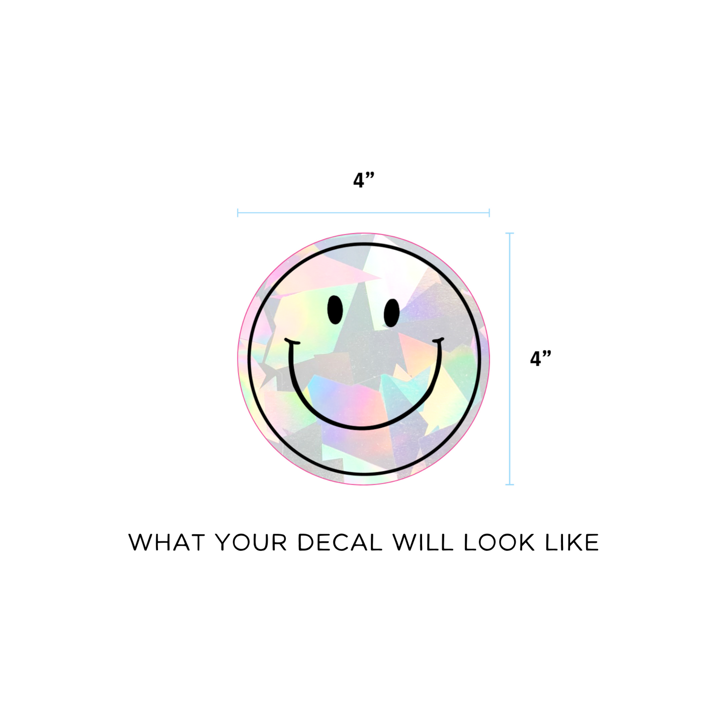 Happy Face Suncatcher Sticker My Sparkling Emporium