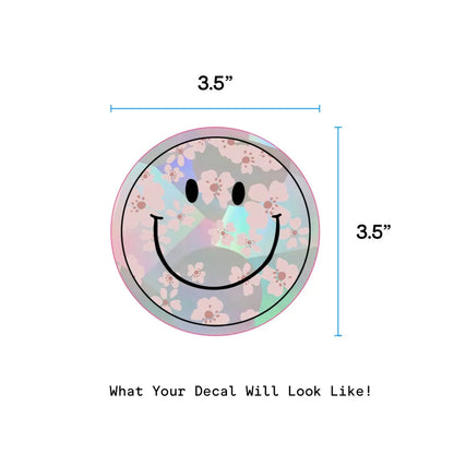Happy Flower Face Suncatcher Sticker My Sparkling Emporium