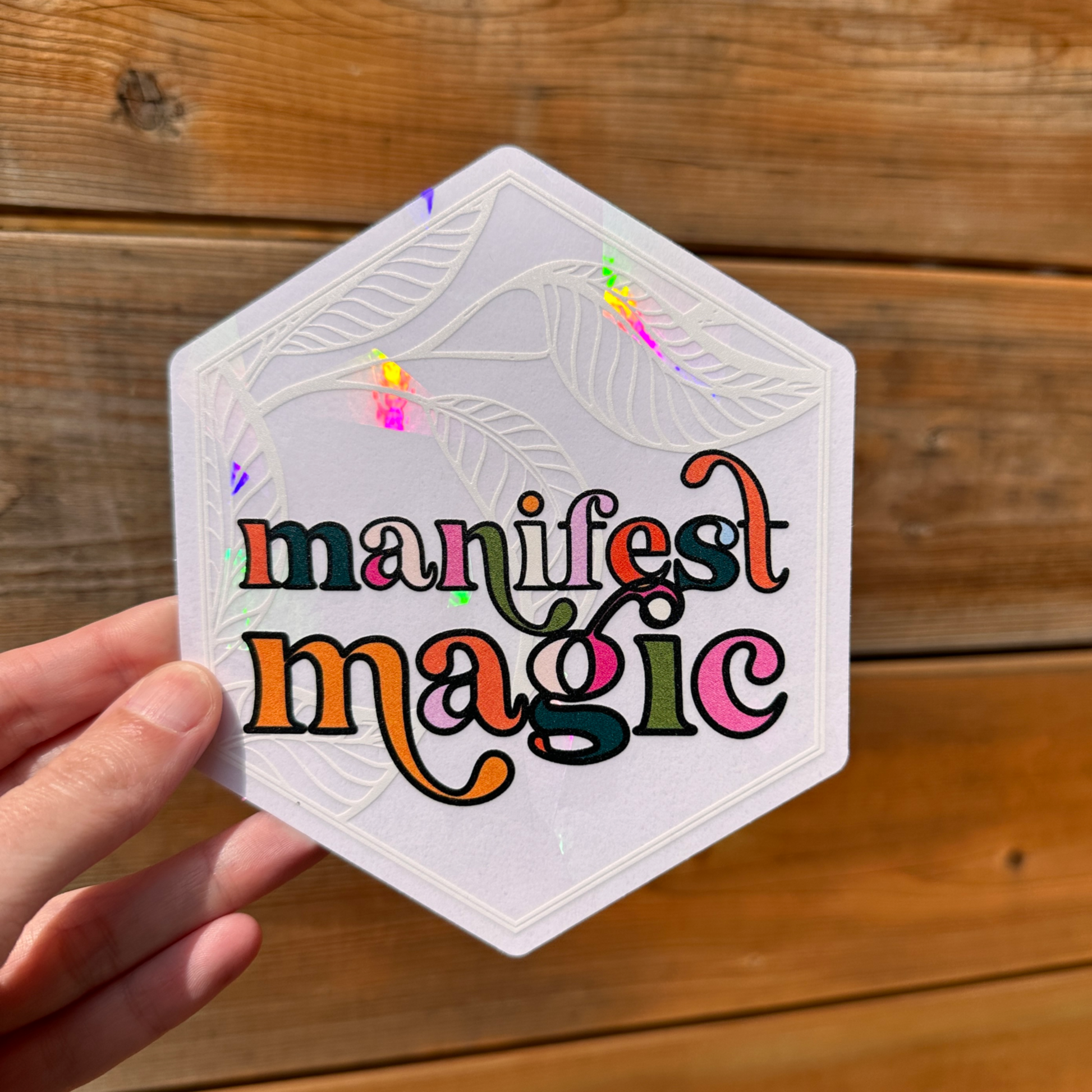 Manifest Magic Suncatcher Sticker My Sparkling Emporium